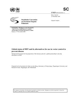 Global status of DDT and its alternatives for use in vector control to