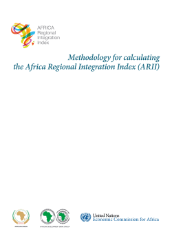 Methodology for calculating the Africa Regional Integration Index