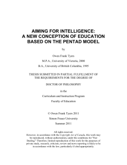 aiming for intelligence: a new conception of education