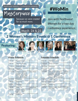 Friday Schedule: Saturday Schedule