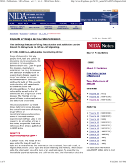 Impacts of Drugs on Neurotransmission