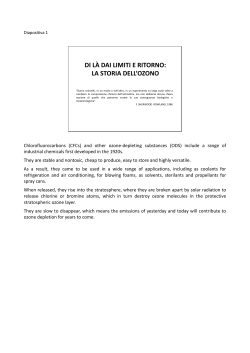 di l&agrave; dai limiti e ritorno: la storia dell`ozono