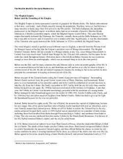 The Muslim World in the Early Modern Era The Mughal Empire