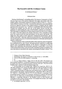 The Executive and the Avoidance Canon