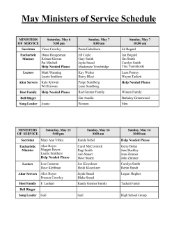 May Ministers - Holy Rosary Glenwood