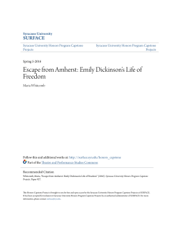 Escape from Amherst: Emily Dickinson`s Life of Freedom
