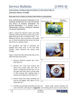 Instructions to Move Electrical Box to Left Hand Side of Vibration