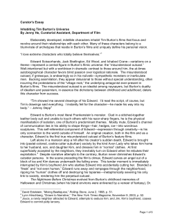 Curator`s Essay Inhabiting Tim Burton`s Universe