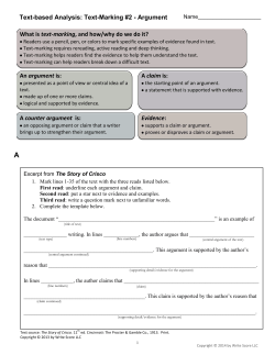 Text-based Analysis: Text-Marking #2