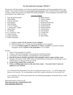 MIG > The Most Influential Geographer PROJECT