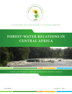 forest-water relations in central africa