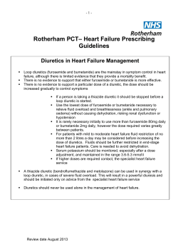 Heart Failure Prescribing Guidelines