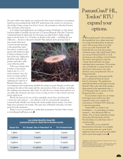 PastureGard&reg; HL, Tordon&reg; RTU expand your options.