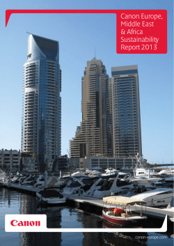 Canon EMEA Sustainability Report 2013