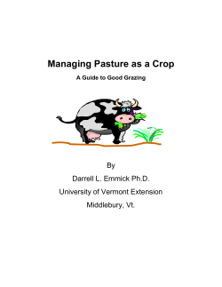 Managing Pasture as a Crop