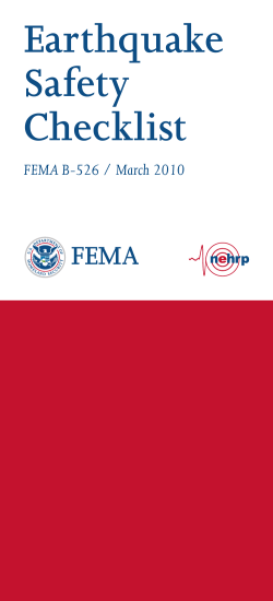 Earthquake Safety Checklist