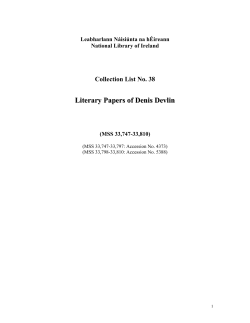 Devlin, Denis - National Library of Ireland