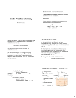 Electro-Analytical Chemistry