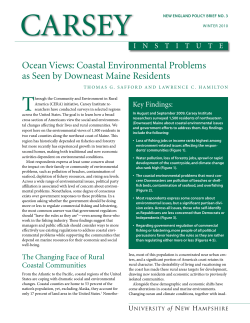 Ocean views: coastal environmental problems as seen by downeast