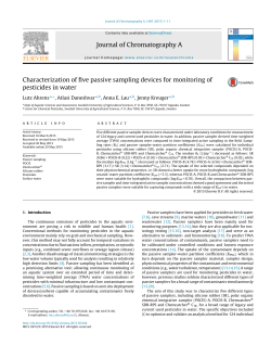 Characterization of five passive sampling devices for