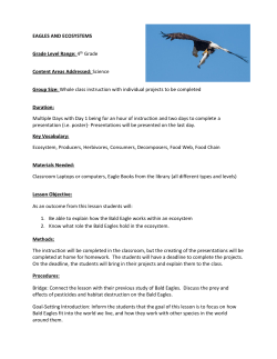 EAGLES AND ECOSYSTEMS Grade Level Range: 4th Grade