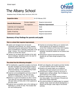 Albany OFSTED Report 2015