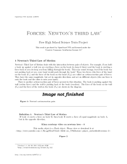 Forces: Newton`s third law