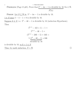 Prove that 5 &minus; 4n &minus; 1 is divisible by 16