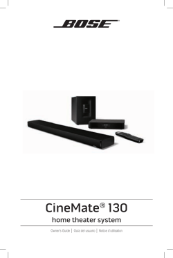 CineMate® 130 - SoundTouch.com