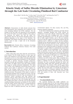 Kinetic Study of Sulfur Dioxide Elimination by Limestone through the