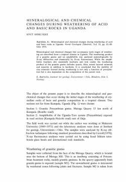 mineralogical and chemical changes during weathering of acid and