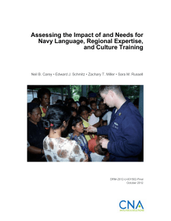 Assessing the Impact of and Needs for Navy Language