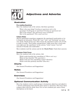 UNIT 40 Adjectives and Adverbs