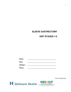 sleeve gastrectomy diet stages 1-5