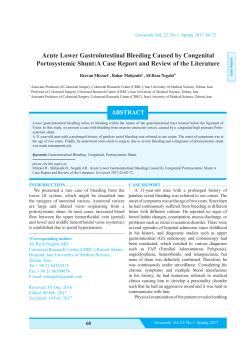 Acute Lower Gastrointestinal Bleeding Caused by