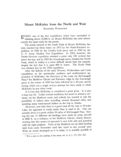 Mount McKinley from the North and West