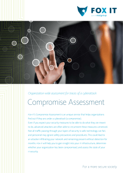 Compromise Assessment - Fox-IT