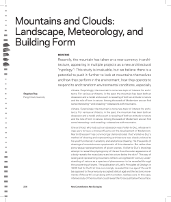 Mountains and Clouds: Landscape, Meteorology, and Building Form