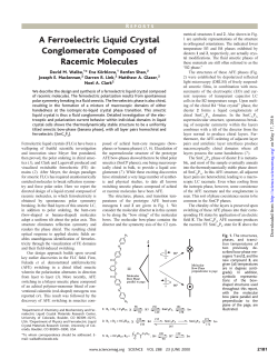 A Ferroelectric Liquid Crystal Conglomerate Composed of Racemic