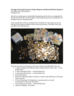Foreign Coin and Currency - Rotary Club of Manningham