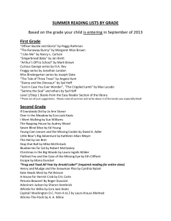 summer reading lists by grade