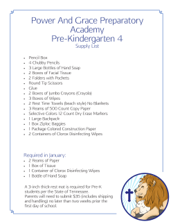 Pre-K4 Supply List - Power And Grace Preparatory Academy