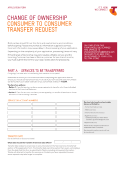 change of ownership consumer to consumer transfer request