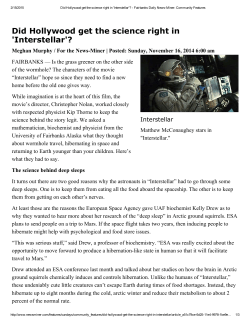 Did Hollywood get the science right in `Interstellar`?