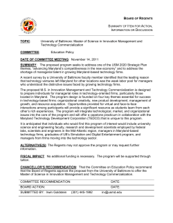 Master of Science in Innovation Management and Technology