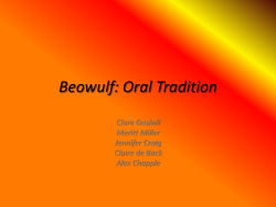 Beowulf: Oral Tradition