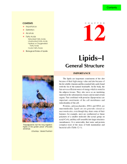 12. lipids i &ndash; general structure