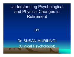 Understanding Psychological and Physical Changes in Retirement