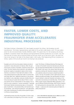 FASTER, LOWER COSTS, ANd ImPROvEd qUALITy