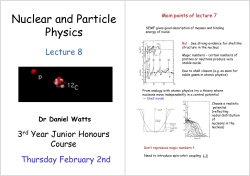 Nuclear and Particle Physics